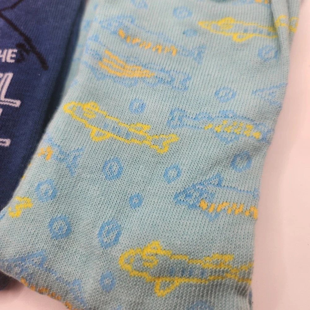 Tate + Zoey 2 Pair Fishing Socks Mens One Size I Am The Reel Deal Blue Cotton